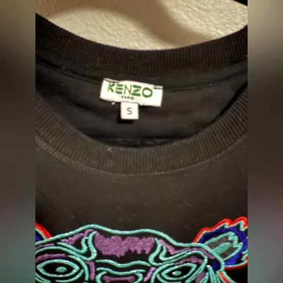 Kenzo Happy Tiger multi colored sweatshirt/crew neck size small - Picture 2 of 3